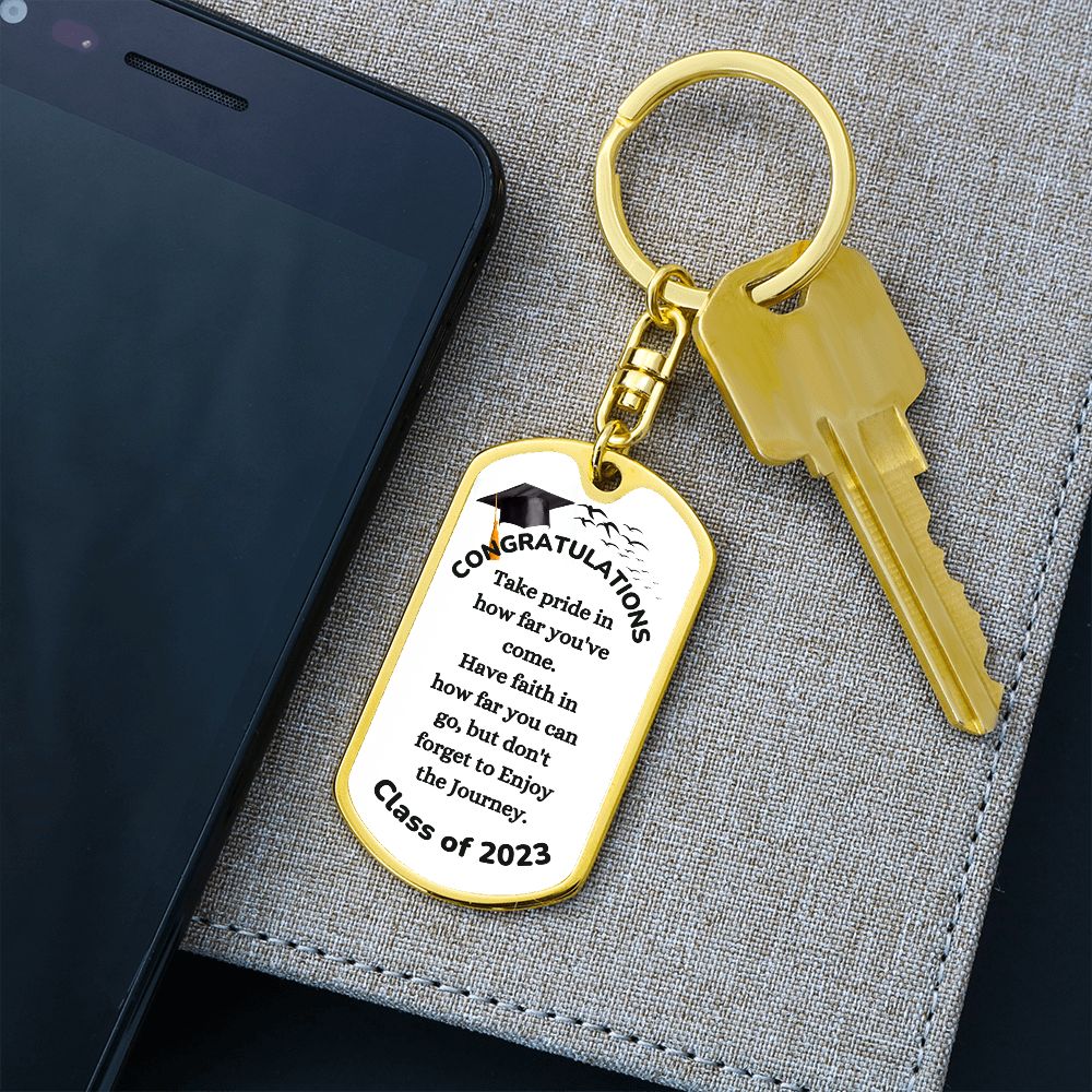 Msg to Graduate - Congratulations Swivel Key Chain