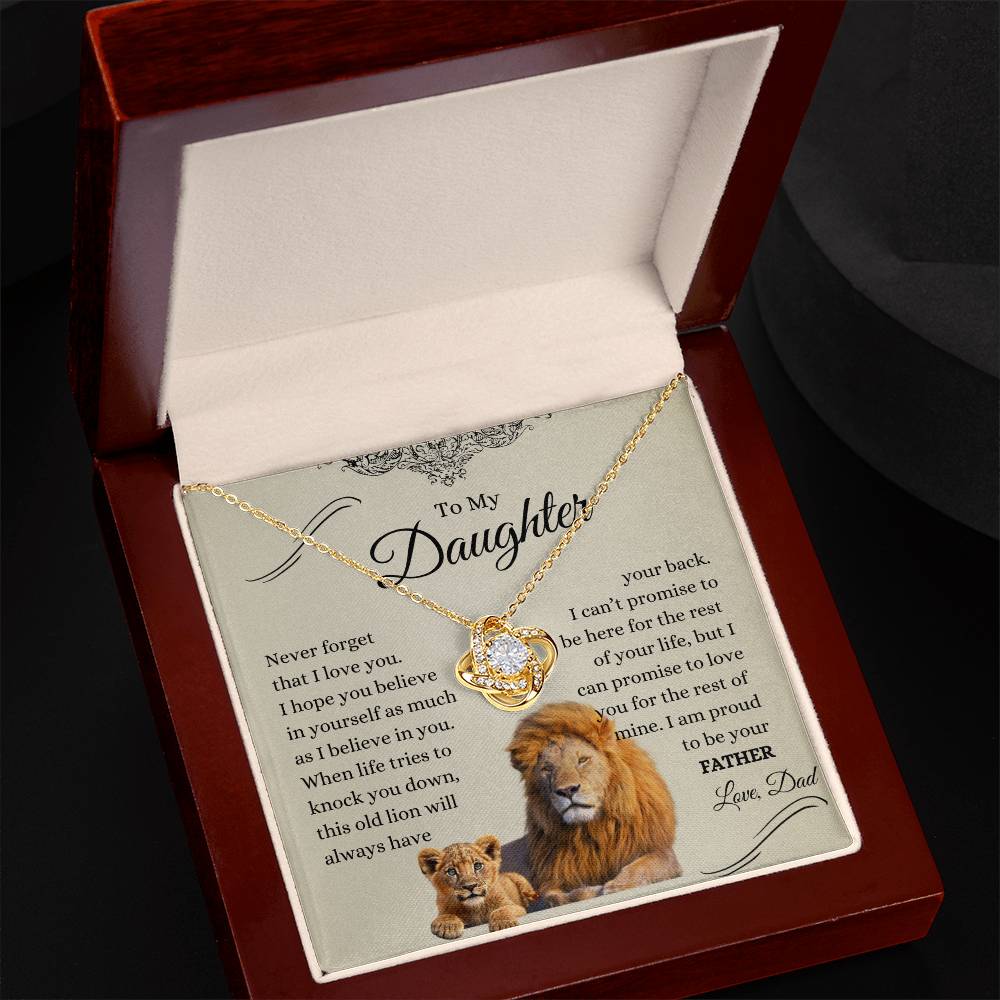 To My Daughter Love Knot Lions Side by Side T