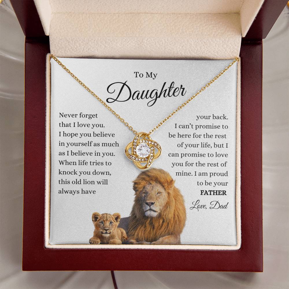 To My Daughter I Love Note Necklace I Father to Daughter