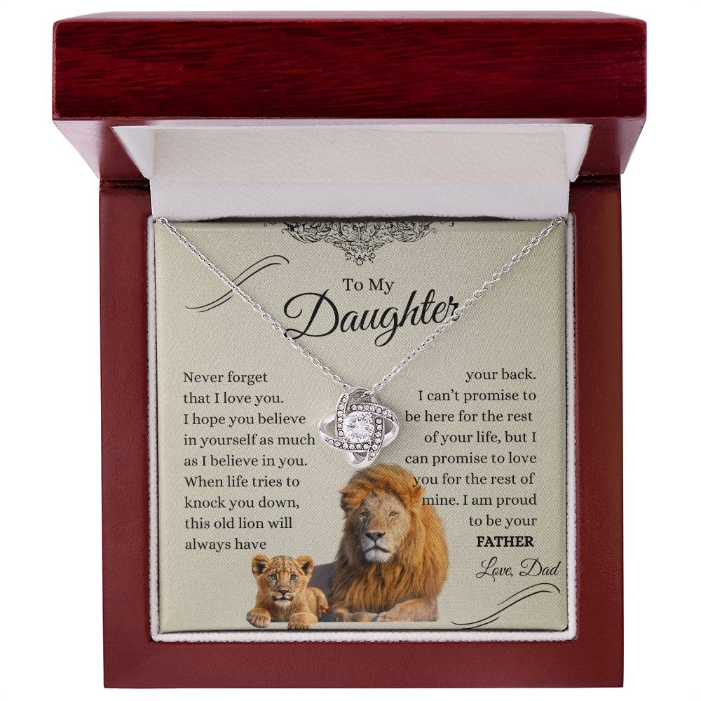 To My Daughter Love Knot Lions Side by Side T
