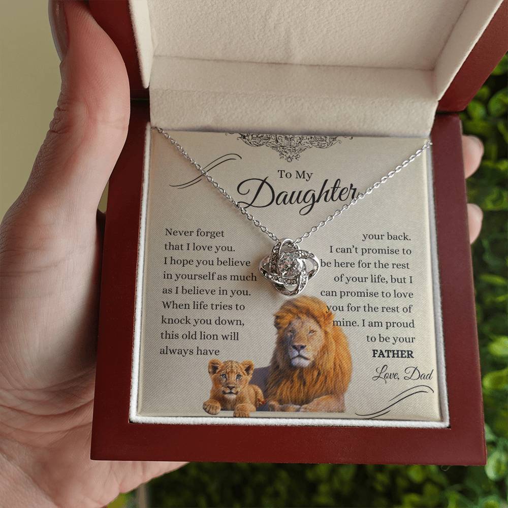 To My Daughter Love Knot Lions Side by Side T