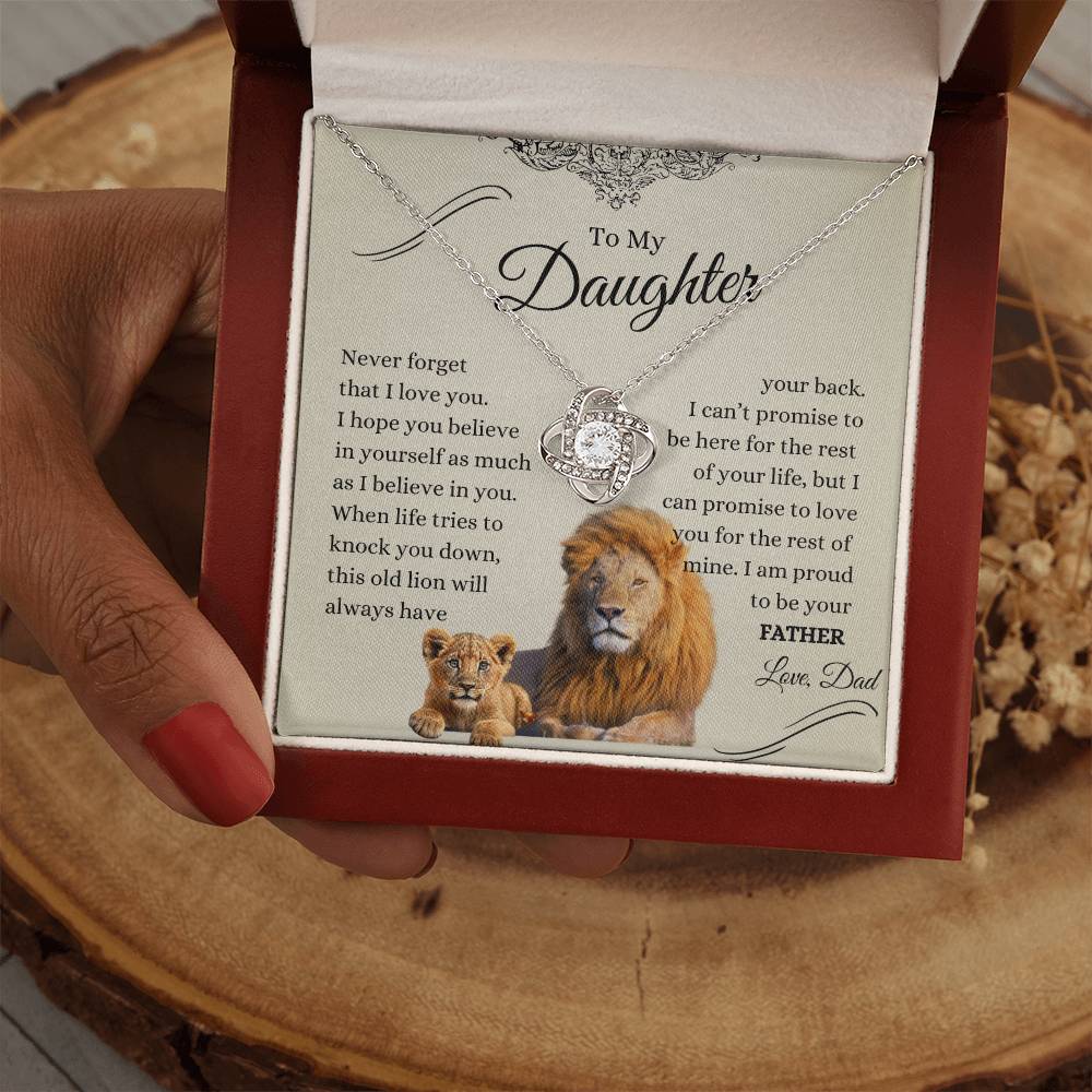 To My Daughter Love Knot Lions Side by Side T
