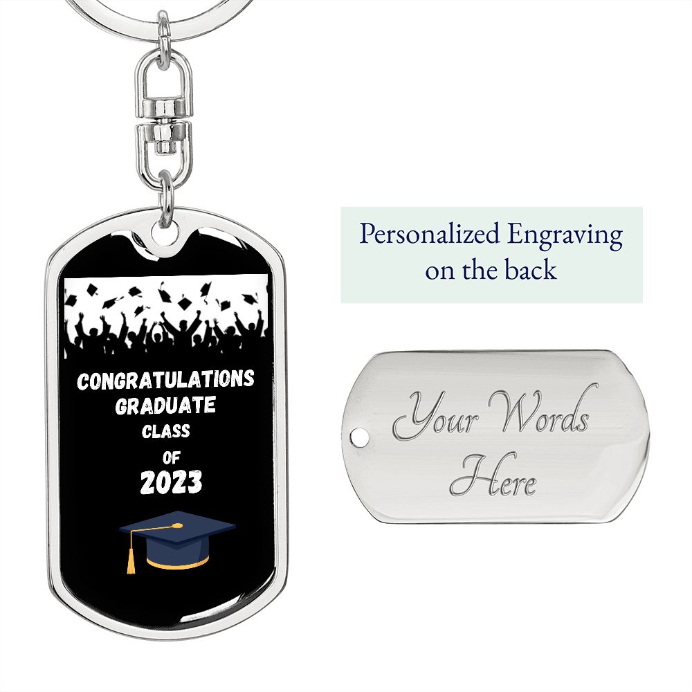 Congratulation Graduation Class 2023 Dog Tags Key Chain