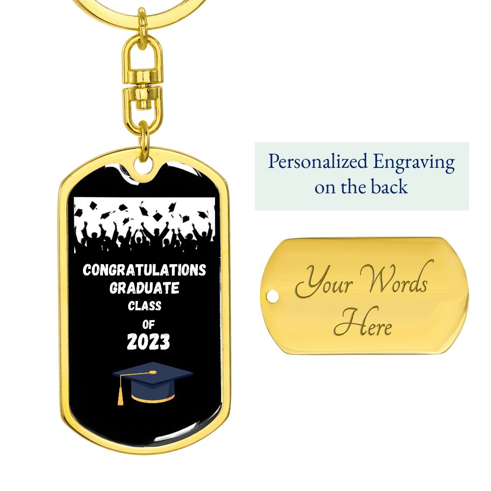 Congratulation Graduation Class 2023 Dog Tags Key Chain