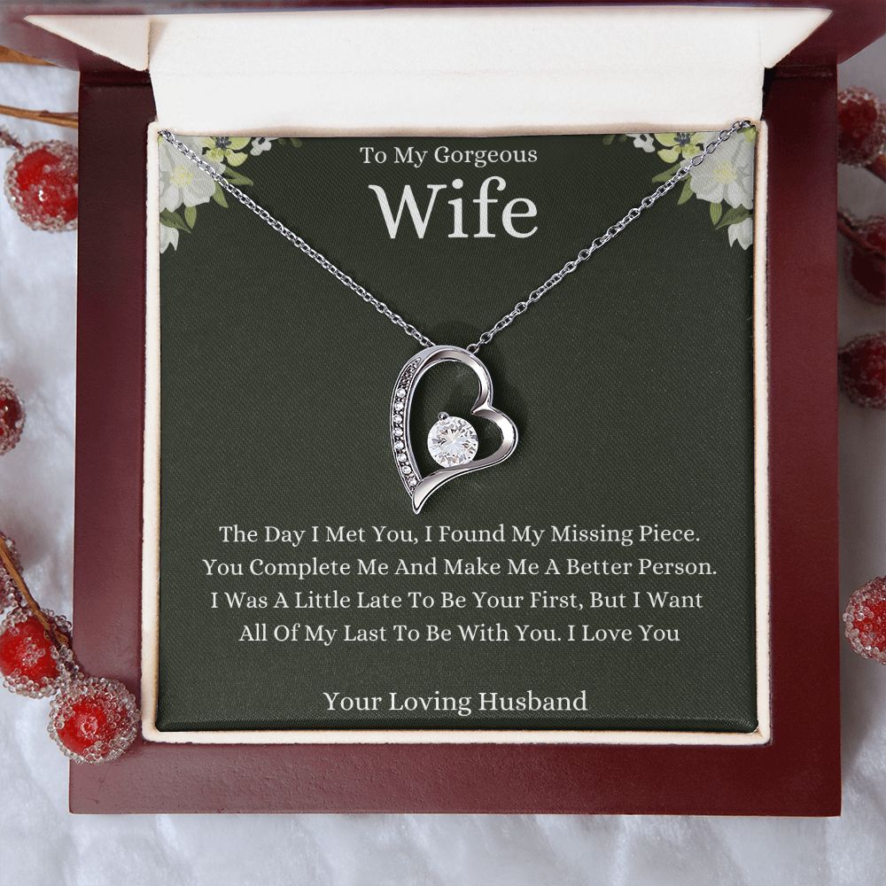 To My Gorgeous Wife Forever Love Necklace