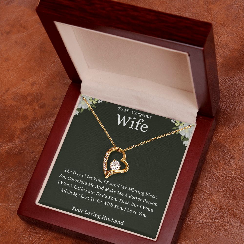 To My Gorgeous Wife Forever Love Necklace