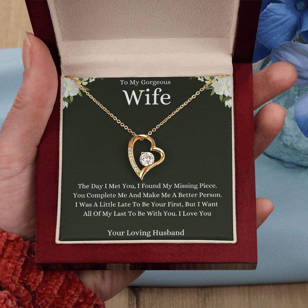 To My Gorgeous Wife Forever Love Necklace