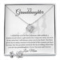 To My Granddaughter Gorgeous Love Knot Earring & Necklace
