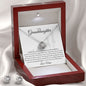 To My Granddaughter Gorgeous Love Knot Earring & Necklace