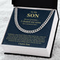 My Son| Always Remember - Cuban Link Chain