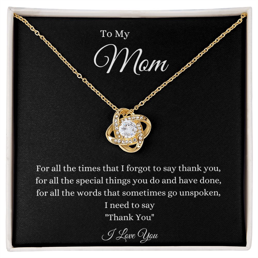 To My Mom Love Knot Necklace