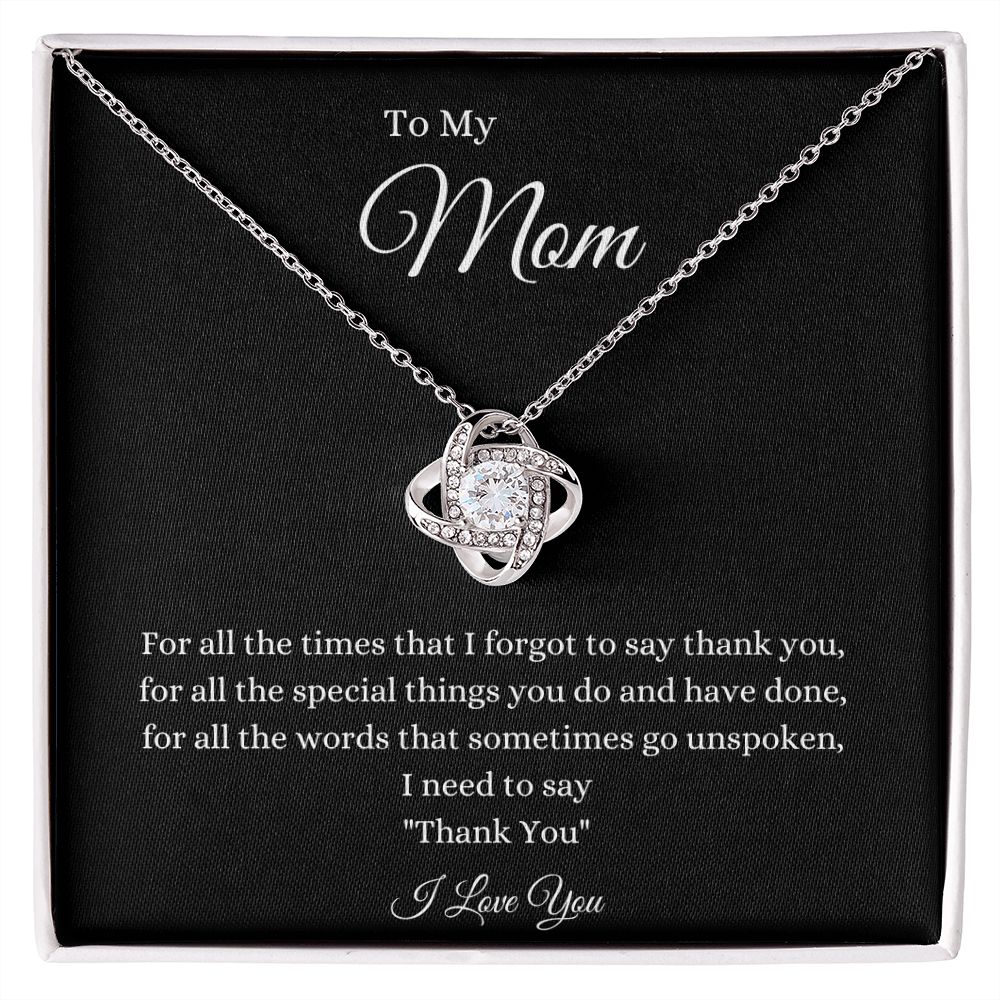 To My Mom Love Knot Necklace