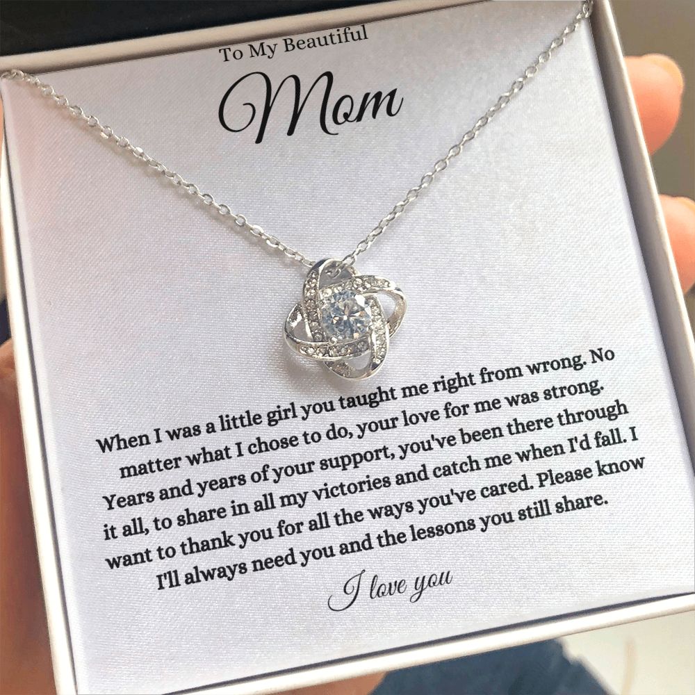 To My Beautiful Mom Love Knot