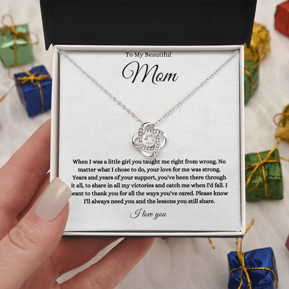 To My Beautiful Mom Love Knot