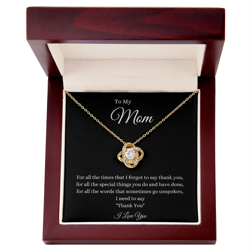 To My Mom Love Knot Necklace