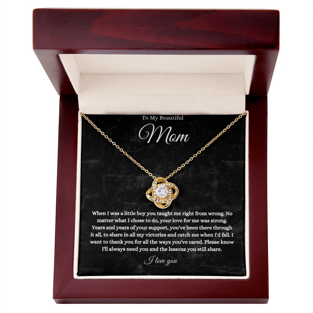 To My Beautiful Mom Love Knot (B)