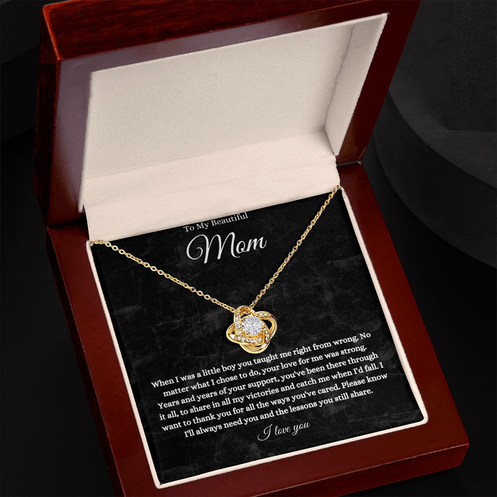 To My Beautiful Mom Love Knot (B)