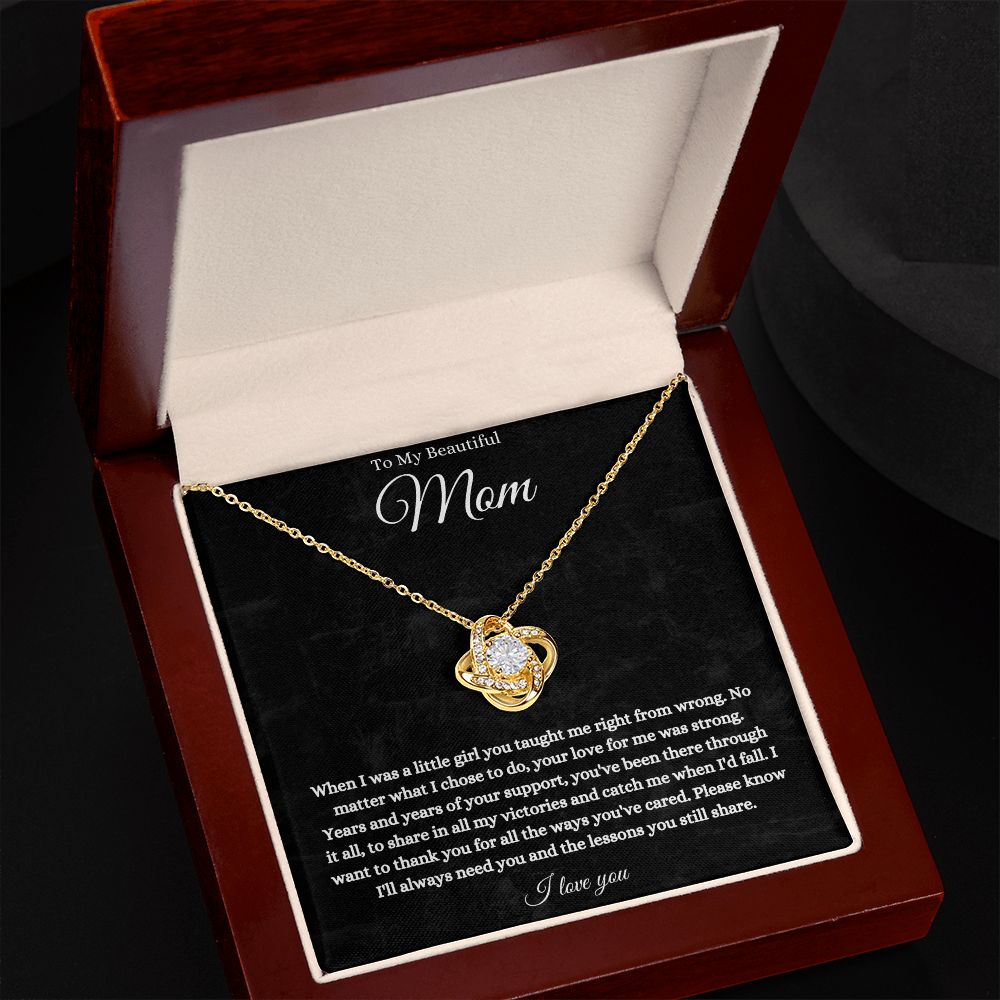To My Beautiful Mom Love Knots (B)