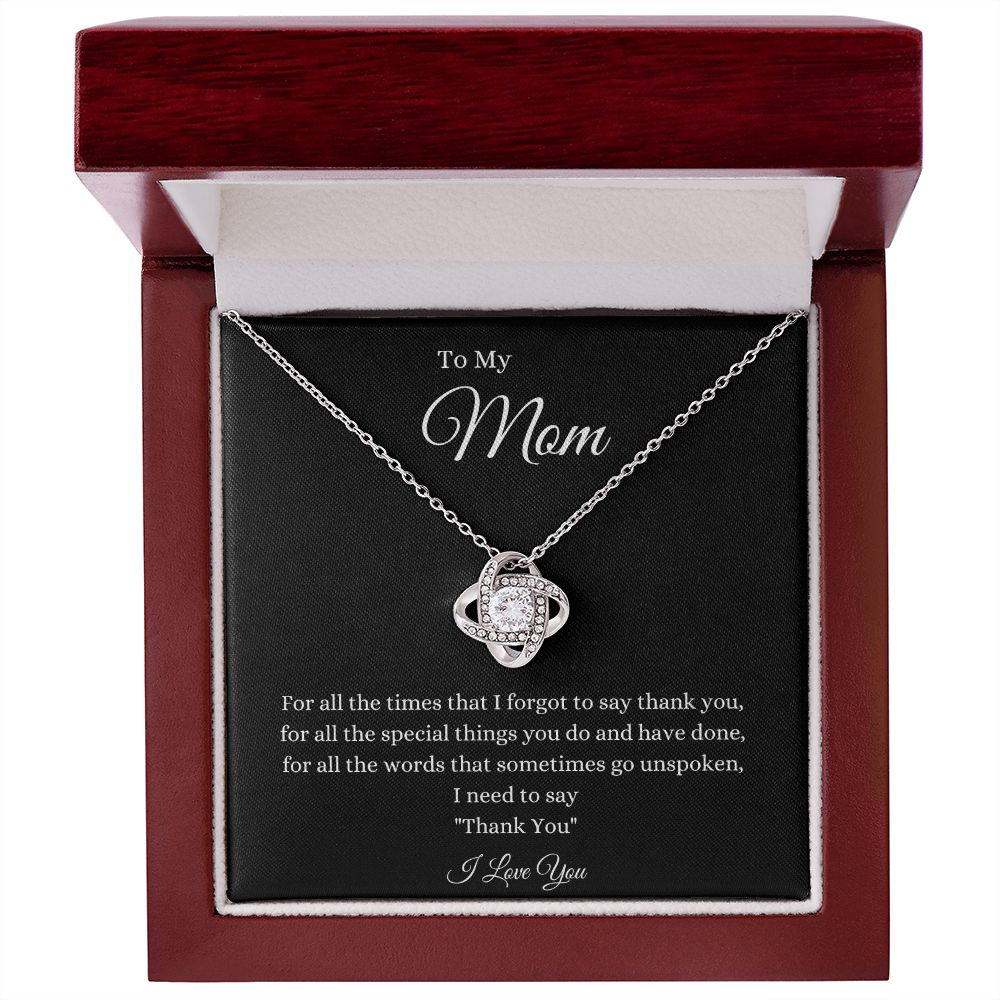 To My Mom Love Knot Necklace