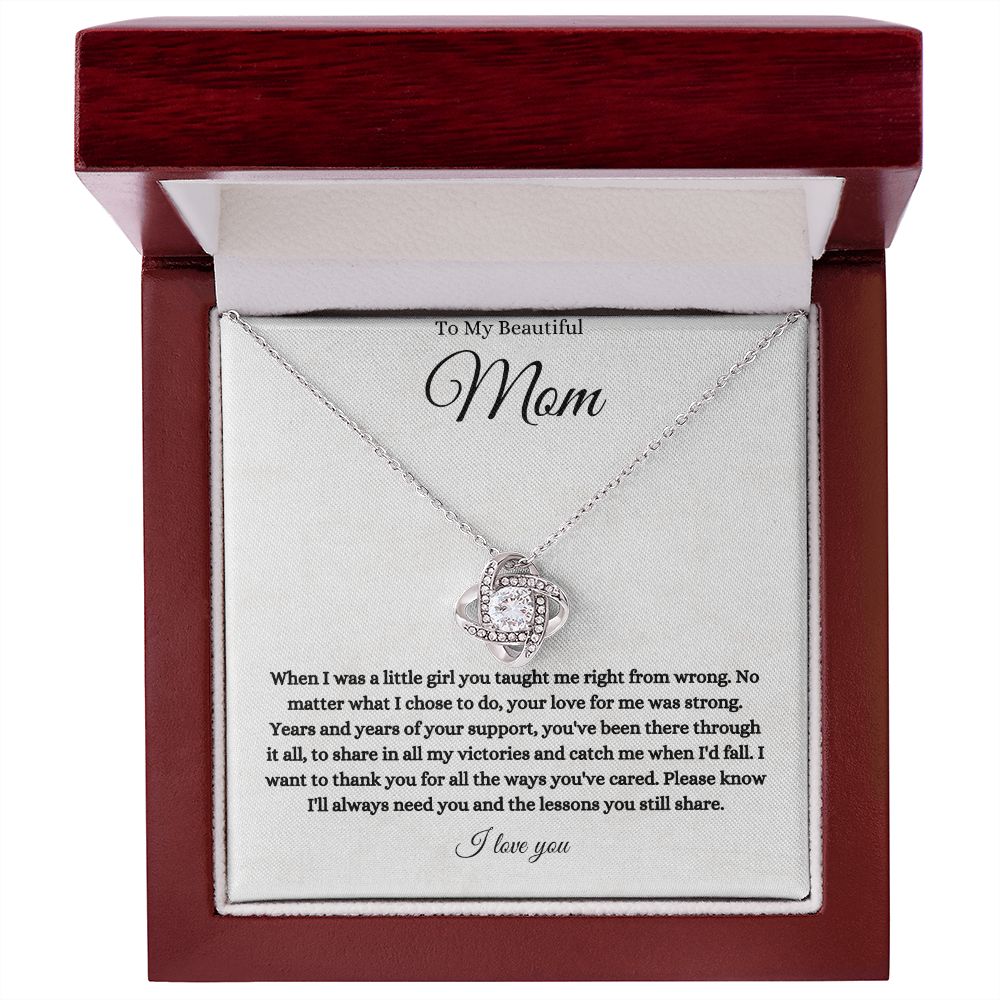 To My Beautiful Mom Love Knot