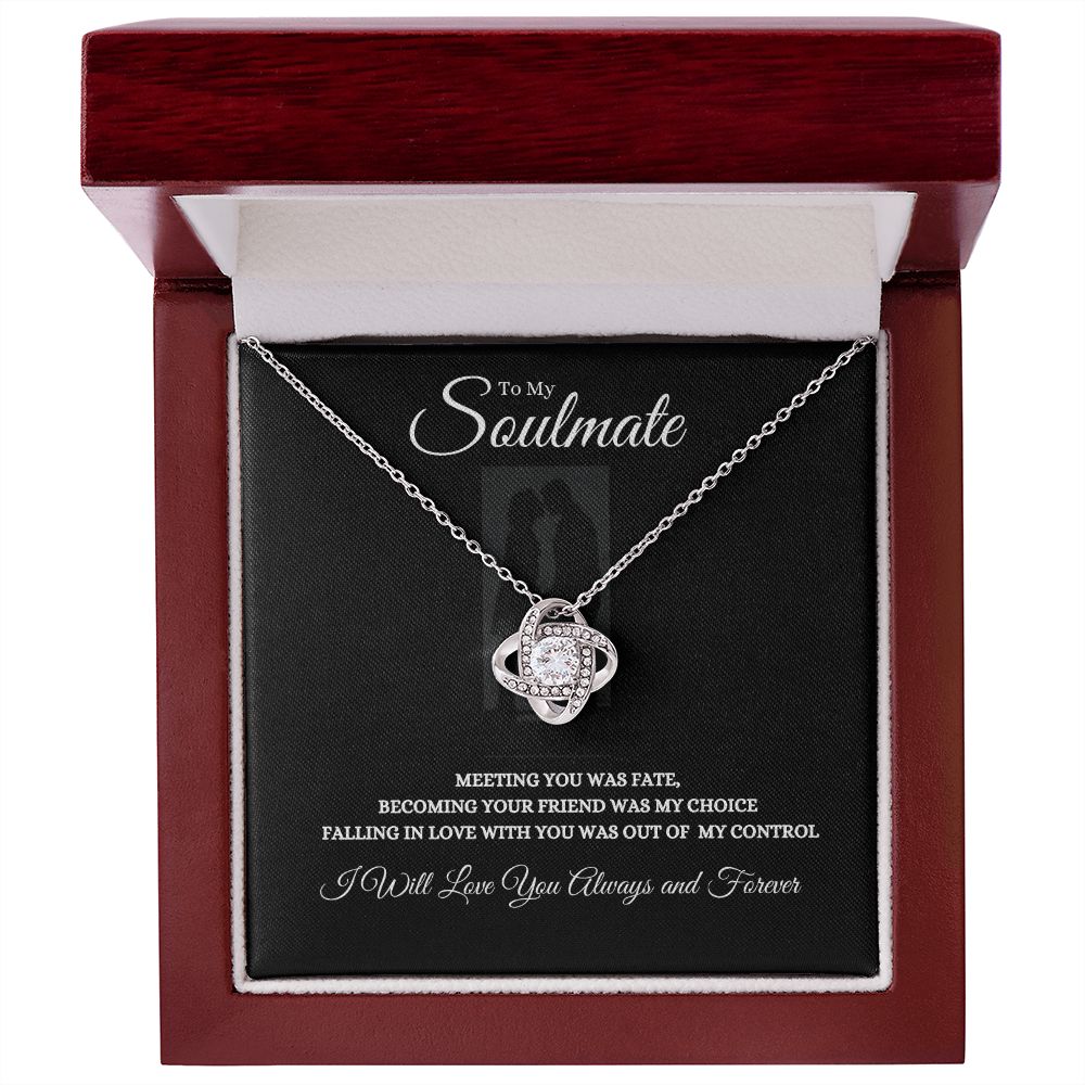 To My Soulmate Love Knot Necklace