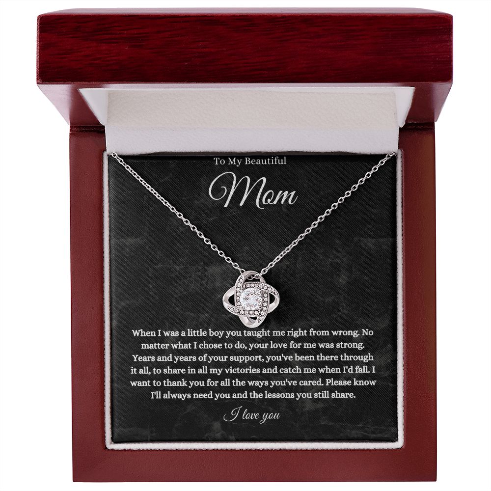 To My Beautiful Mom Love Knot (B)