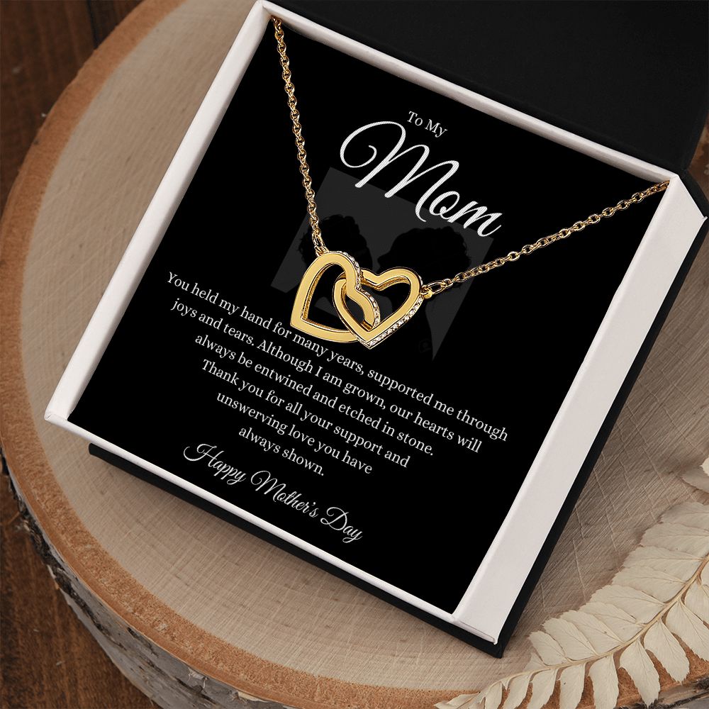 To Mom You Held My Hand Interlocking Hearts