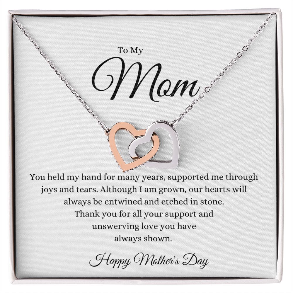To My Mom Interlocking Hearts