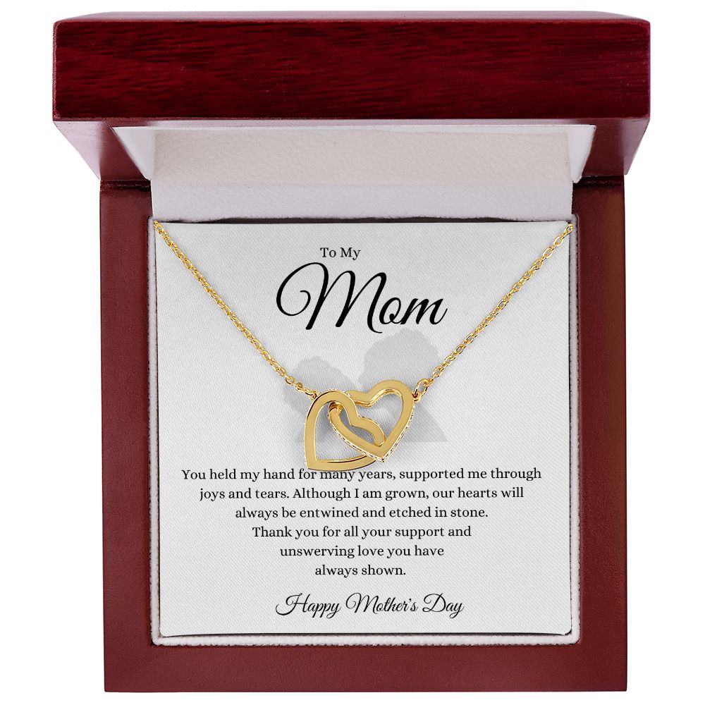 To Mom You held My Hand Interlocking Hearts