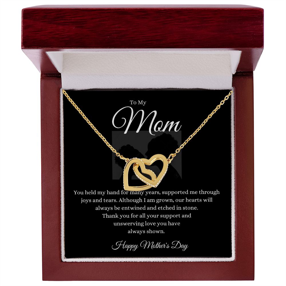 To Mom You Held My Hand Interlocking Hearts