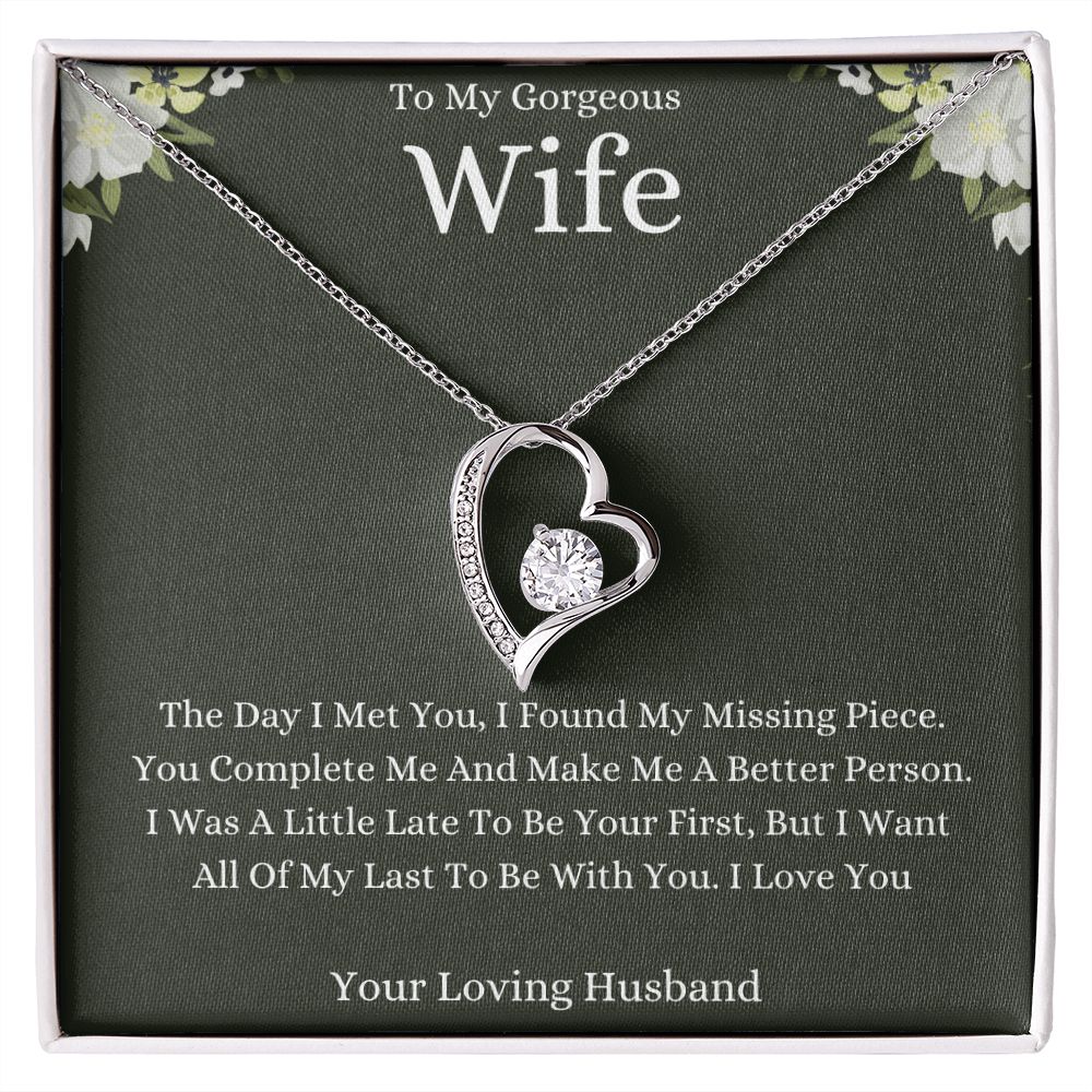 To My Gorgeous Wife Forever Love Necklace