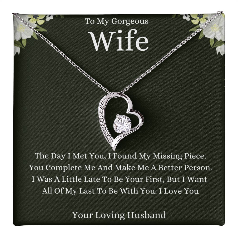 To My Gorgeous Wife Forever Love Necklace