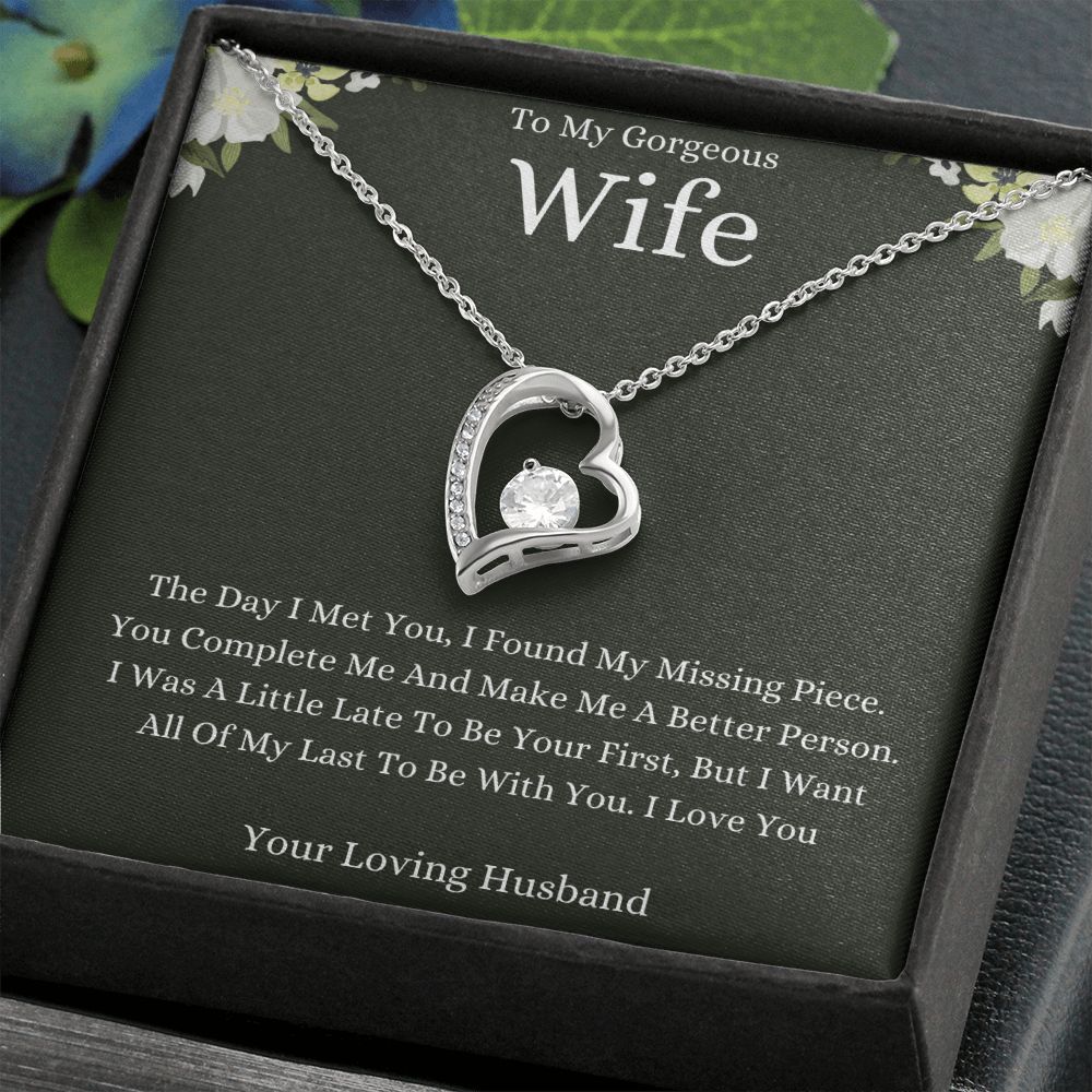 To My Gorgeous Wife Forever Love Necklace