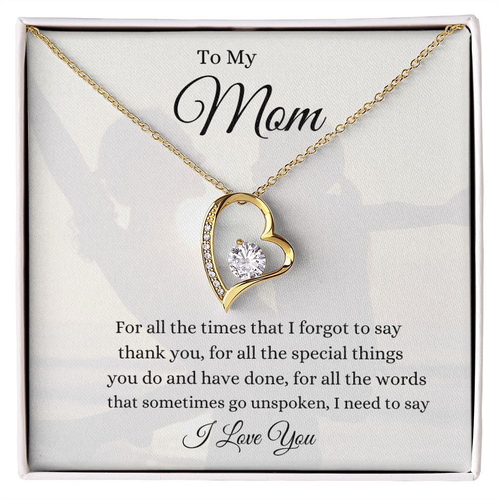 To My Mom Forever Love Necklace