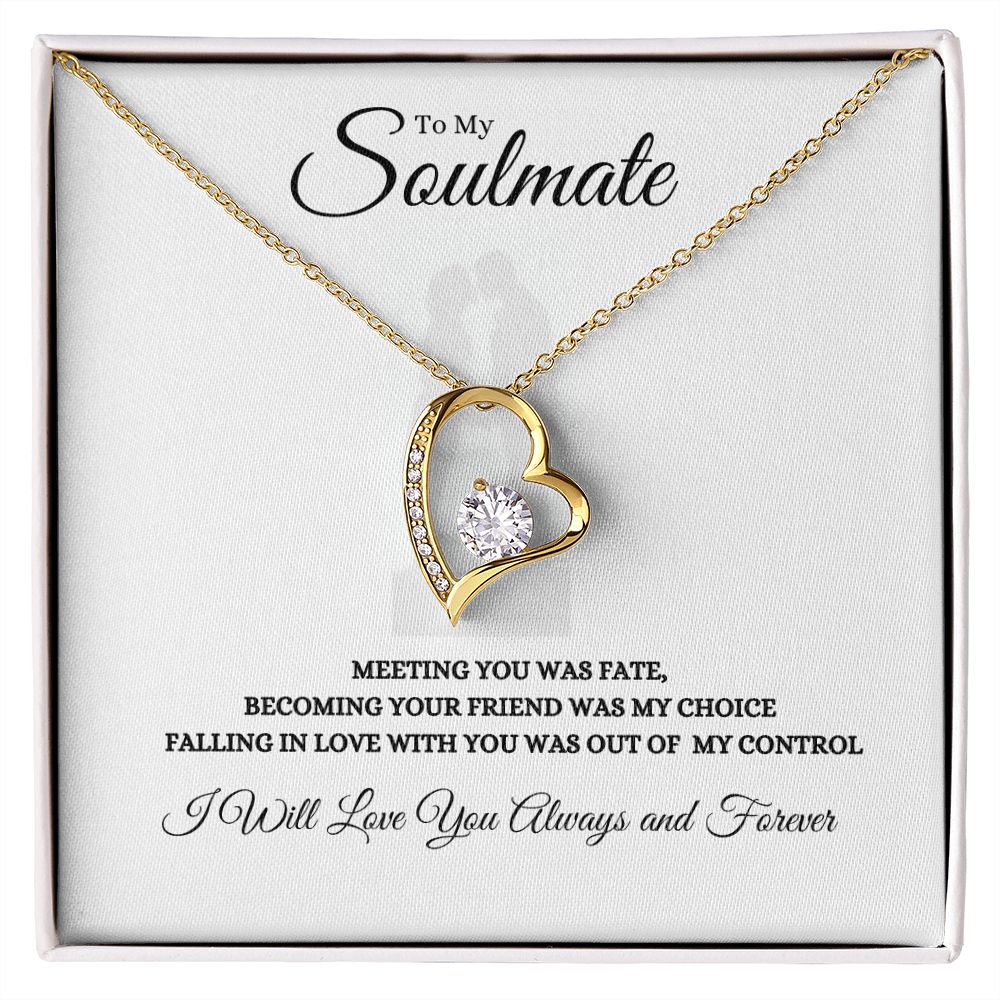 To My Soulmate Forever Love Necklace