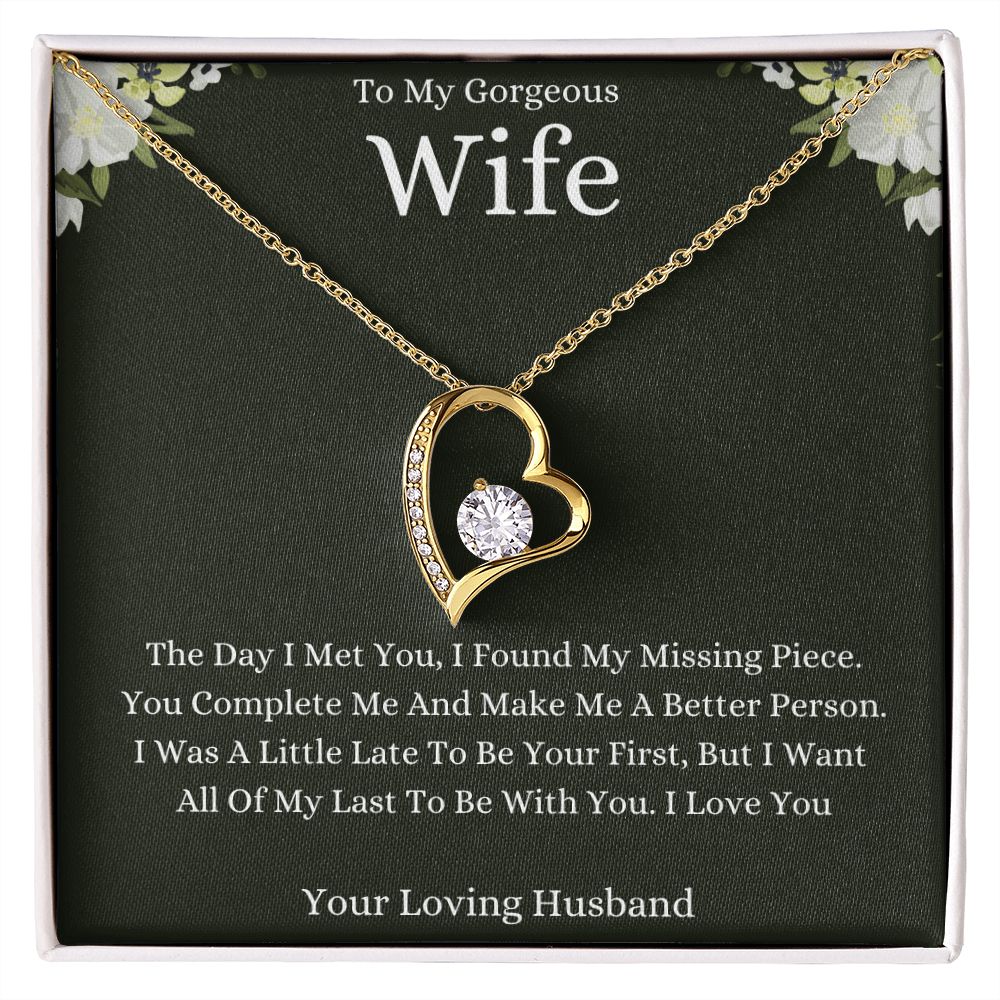 To My Gorgeous Wife Forever Love Necklace
