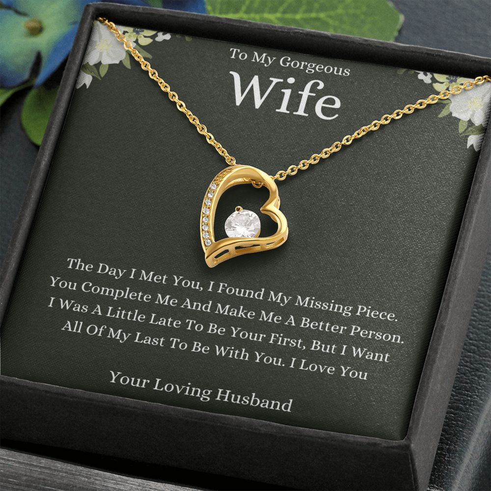 To My Gorgeous Wife Forever Love Necklace