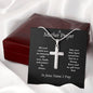 A Mother Prayer to Son Cross Necklace
