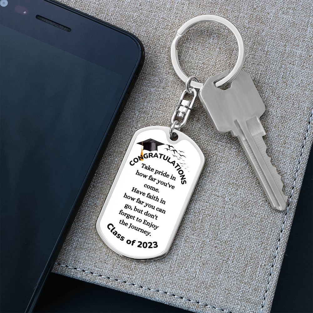 Msg to Graduate - Congratulations Swivel Key Chain