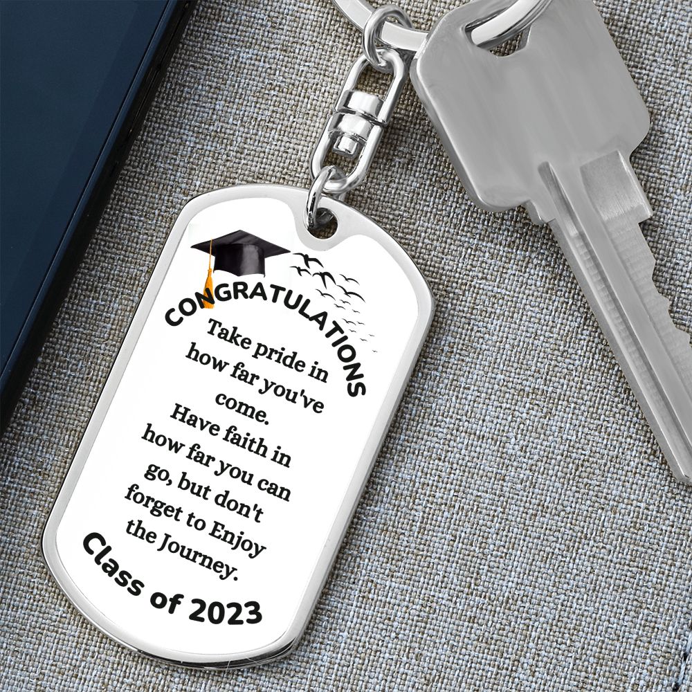 Msg to Graduate - Congratulations Swivel Key Chain