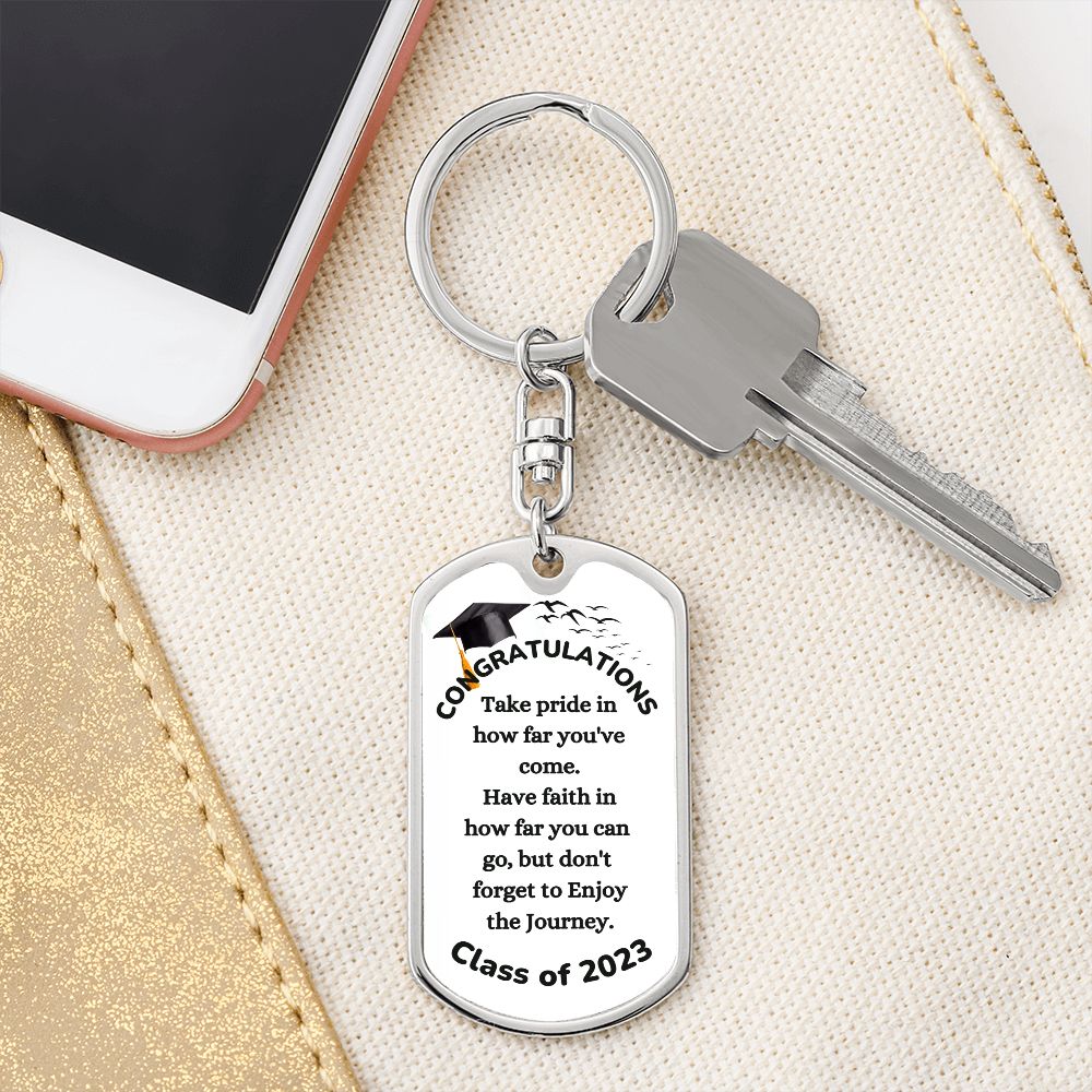 Msg to Graduate - Congratulations Swivel Key Chain