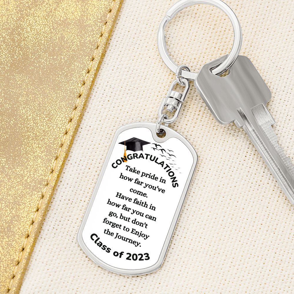 Msg to Graduate - Congratulations Swivel Key Chain