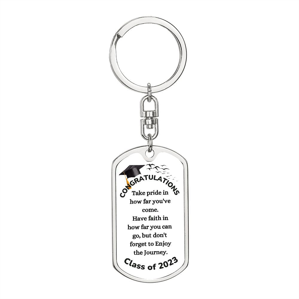 Msg to Graduate - Congratulations Swivel Key Chain