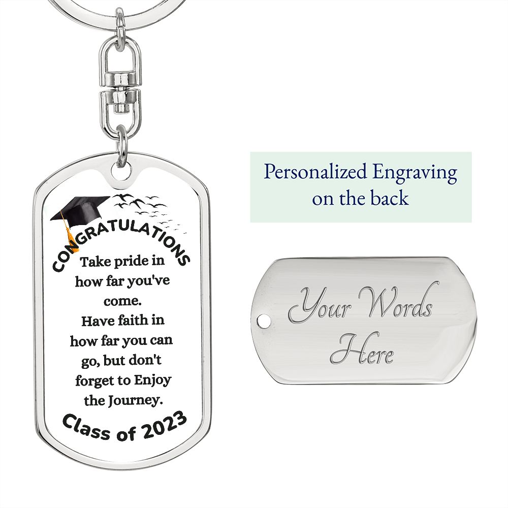 Msg to Graduate - Congratulations Swivel Key Chain