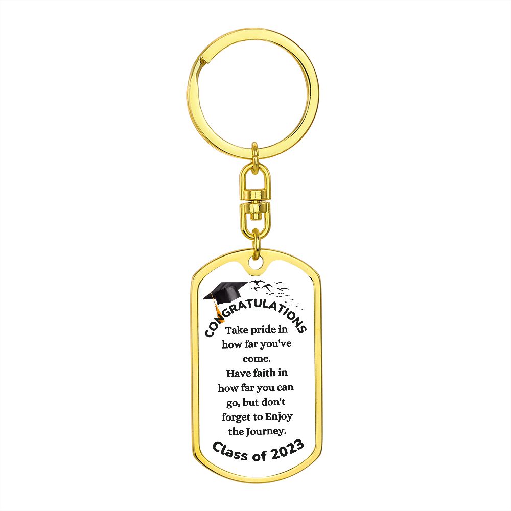 Msg to Graduate - Congratulations Swivel Key Chain