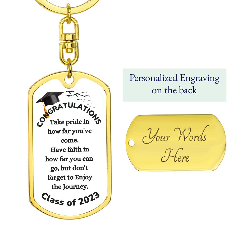 Msg to Graduate - Congratulations Swivel Key Chain