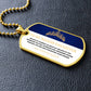 To My Badass Daughter - Adjust Your Crown - Premium Dog Tag Necklace