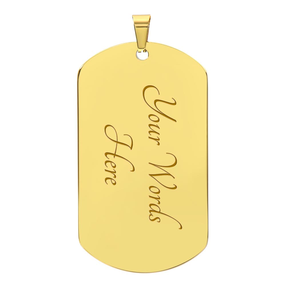 To My Badass Daughter - Adjust Your Crown - Premium Dog Tag Necklace