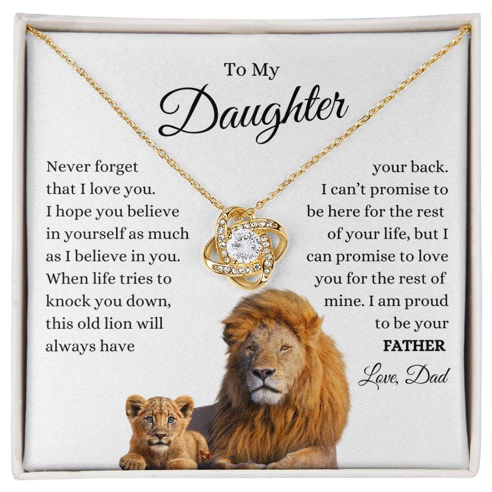 To My Daughter I Love Note Necklace I Father to Daughter