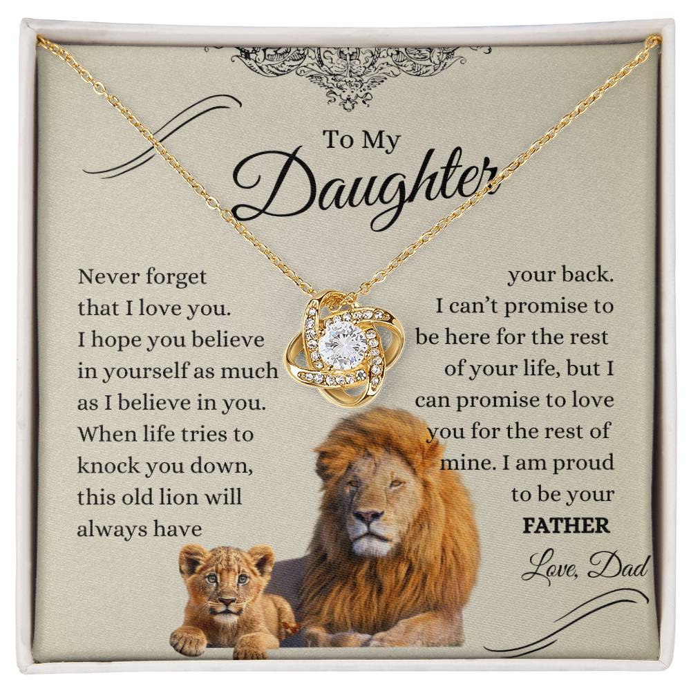 To My Daughter Love Knot Lions Side by Side T